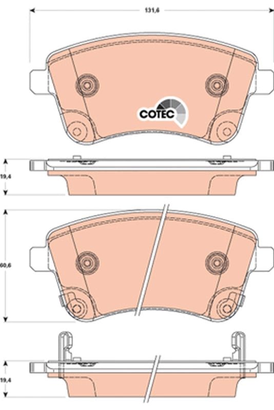 TRW GDB3509 Brake Pad Set, disc brake - 2