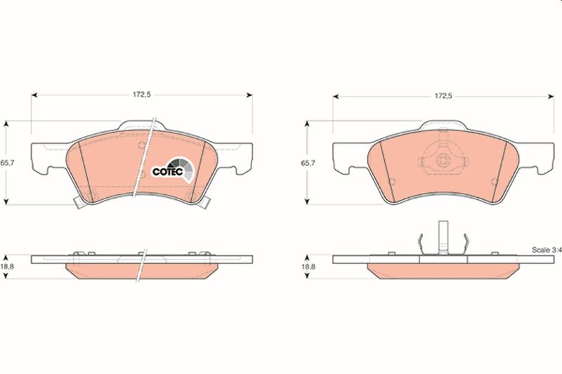 TRW GDB4129 Brake Pad Set, disc brake - 1