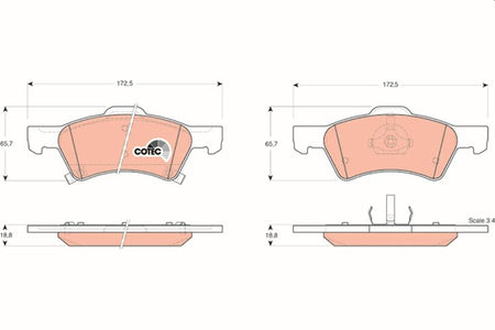 TRW GDB4129 Brake Pad Set, disc brake - 1