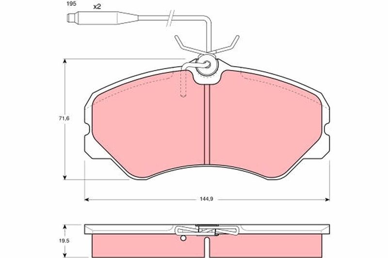 TRW GDB447 Brake Pad Set, disc brake - 1