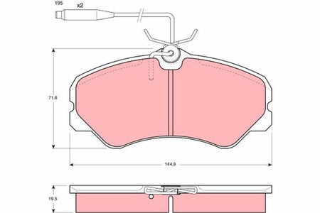 TRW GDB447 Brake Pad Set, disc brake - 1