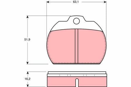 TRW GDB591 Brake Pad Set, disc brake - 1