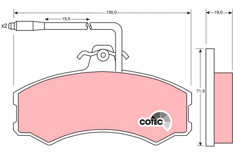 TRW GDB695 Brake Pad Set, disc brake - 1