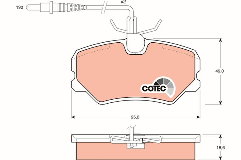 TRW GDB793 Brake Pad Set, disc brake - 1