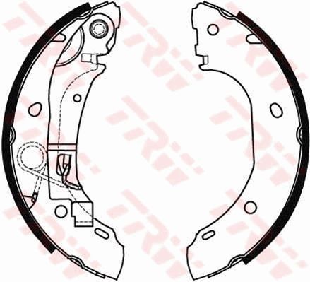 TRW GS8472 Brake Shoe Set - 1