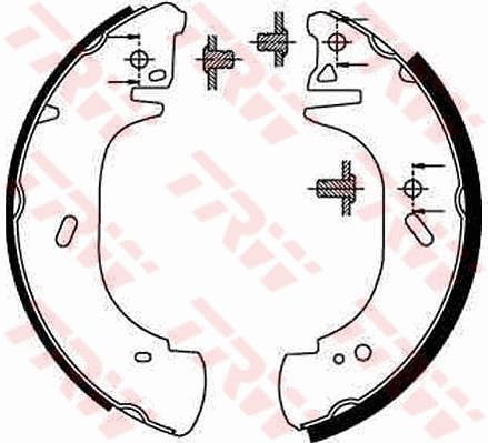 TRW GS8630 Brake Shoe Set - 1