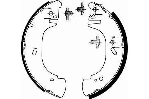 TRW GS8630 Brake Shoe Set - 2