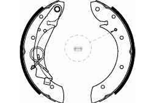 TRW GS8635 Brake Shoe Set - 2