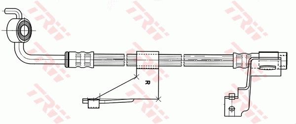 TRW PHD363 Brake Hose - 2