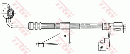 TRW PHD363 Brake Hose - 2