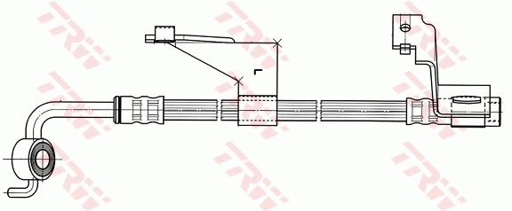 TRW PHD364 Brake Hose - 2