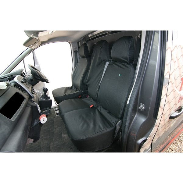 Van Seat Cover - Double Passenger - Black - Renault Traffic/Vauxhall Vivaro/Fiat Talento/Nissan NV300 (Folding)