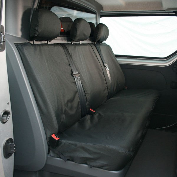 Van Seat Cover -  3 sear rear crew - Black - NV300  Vivaro/Traffic
