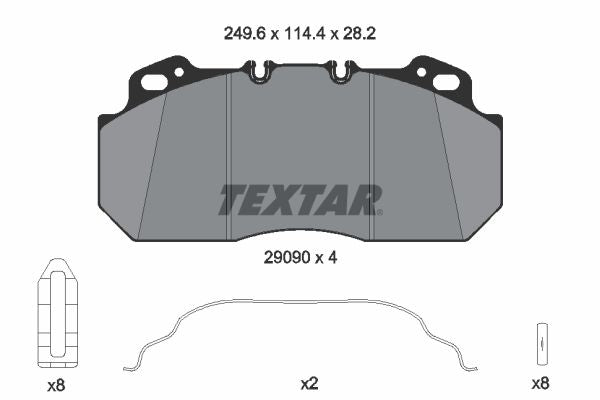Textar Braking (tmd) 2909006 Brake Pad Set, disc brake - 2