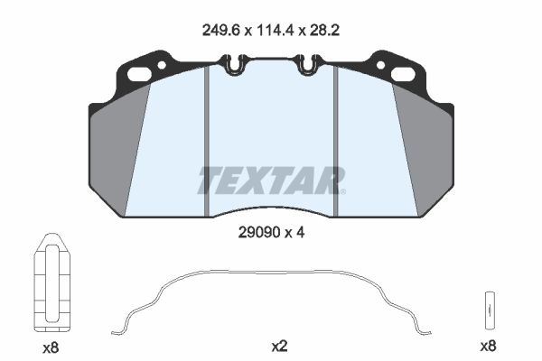 Textar Braking (tmd) 2909009 Brake Pad Set, disc brake - 2