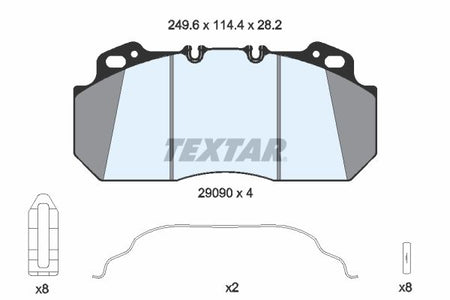Textar Braking (tmd) 2909009 Brake Pad Set, disc brake - 2