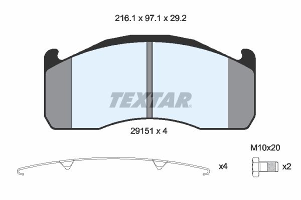 Textar Braking (tmd) 2915102 Brake Pad Set, disc brake - 2