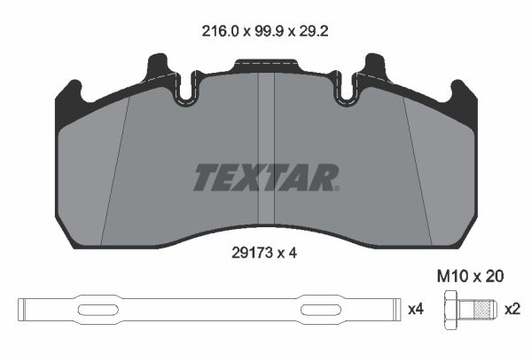 Textar Braking (tmd) 2917301 Brake Pad Set, disc brake - 2