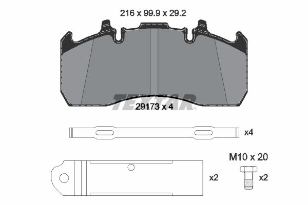 Textar Braking (tmd) 2917310 Brake Pad Set, disc brake - 2