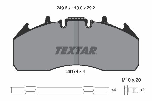 Textar Braking (tmd) 2917401 Brake Pad Set, disc brake - 2