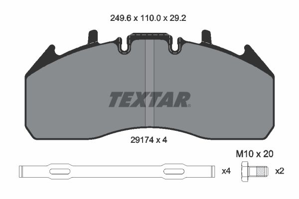 Textar Braking (tmd) 2917402 Brake Pad Set, disc brake - 2