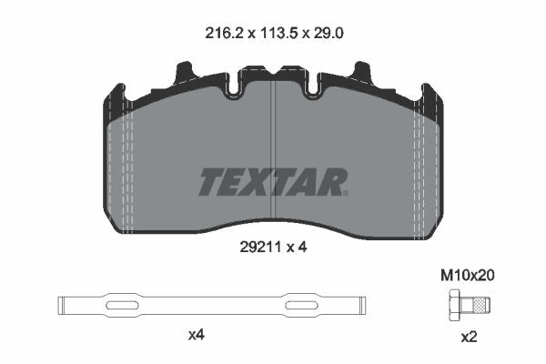 Textar Braking (tmd) 2921101 Brake Pad Set, disc brake - 2
