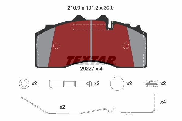Textar Braking (tmd) 2922701 Brake Pad Set, disc brake - 2