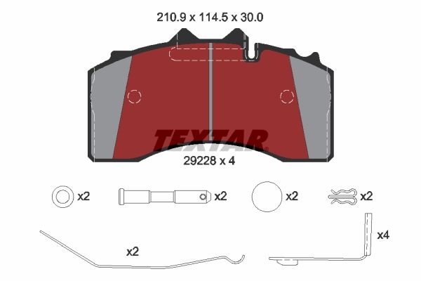 Textar Braking (tmd) 2922801 Brake Pad Set, disc brake - 2