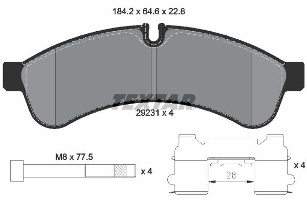 Textar Braking (tmd) 2923101 Brake Pad Set, disc brake - 1