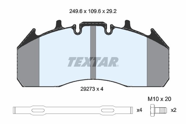 Textar Braking (tmd) 2927301 Brake Pad Set, disc brake - 2