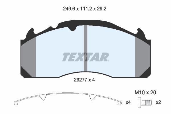Textar Braking (tmd) 2927705 Brake Pad Set, disc brake - 1
