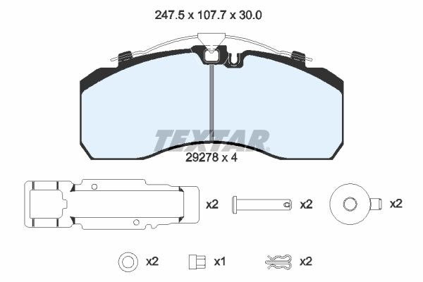 Textar Braking (tmd) 2927802 Brake Pad Set, disc brake - 2