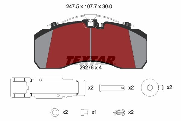 Textar Braking (tmd) 2927803 Brake Pad Set, disc brake - 2