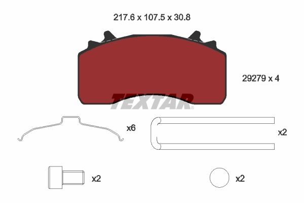 Textar Braking (tmd) 2927901 Brake Pad Set, disc brake - 2