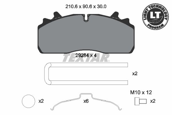 Textar Braking (tmd) 2928401 Brake Pad Set, disc brake - 2