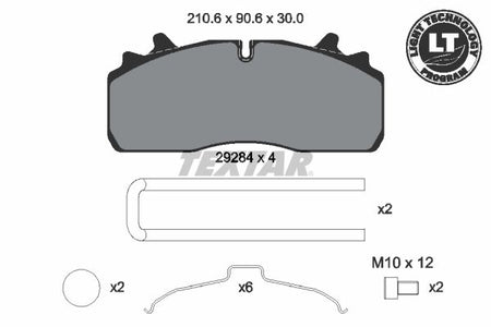 Textar Braking (tmd) 2928401 Brake Pad Set, disc brake - 2