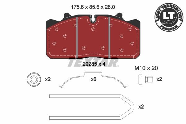 Textar Braking (tmd) 2928502 Brake Pad Set, disc brake - 2
