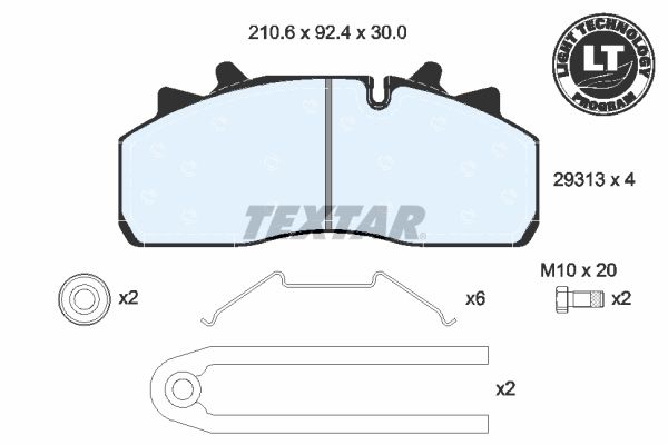 Textar Braking (tmd) 2931302 Brake Pad Set, disc brake - 2