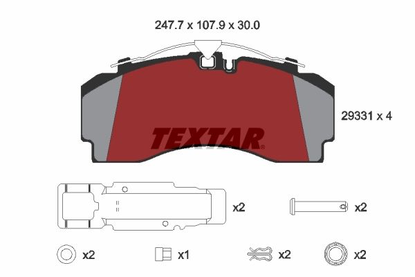 Textar Braking (tmd) 2933101A Brake Pad Set, disc brake - 2