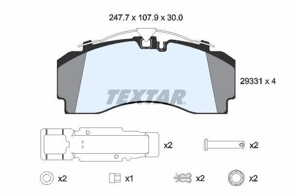 Textar Braking (tmd) 2933102 Brake Pad Set, disc brake - 2