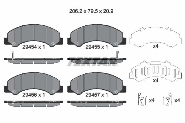 Textar Braking (tmd) 2945401A Brake Pad Set, disc brake - 1