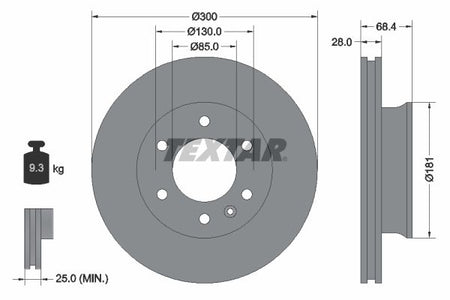 Textar Braking (tmd) 93143203 Brake Disc - 1