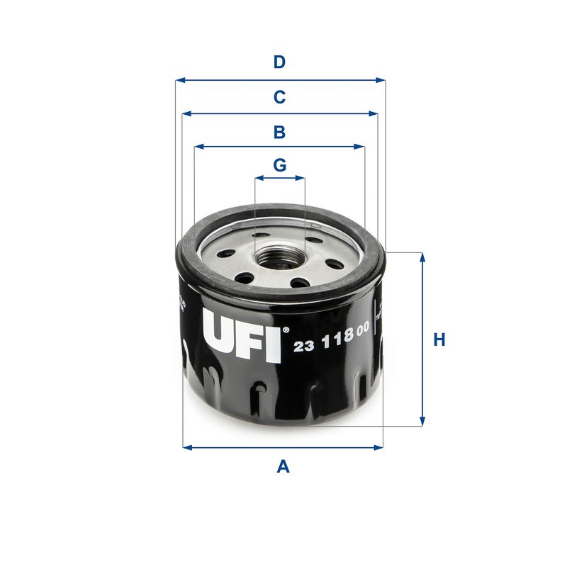UFI 23.118.00 Oil Filter - 1