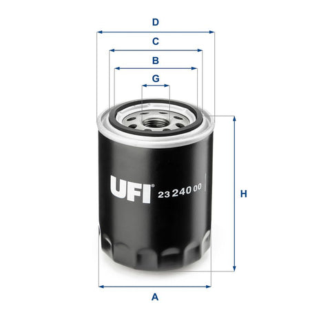 UFI 23.240.00 Oil Filter - 1