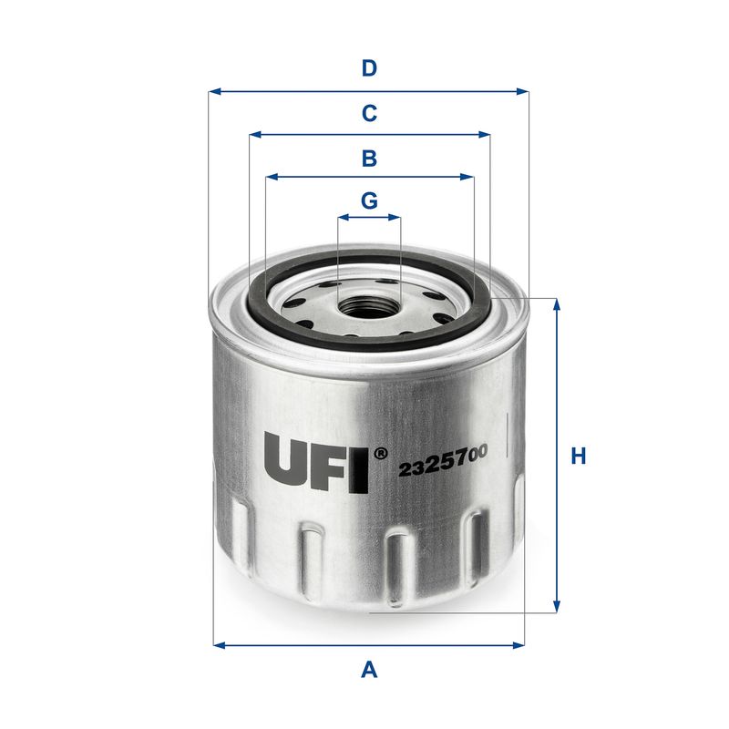 UFI 23.257.00 Oil Filter - 1