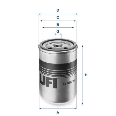UFI 24.307.00 Fuel Filter - 1
