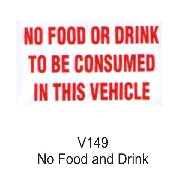 Outdoor Vinyl Sticker - White - No Food Or Drink