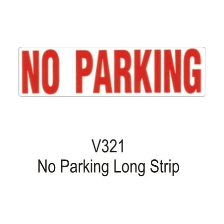 Outdoor Vinyl Sticker - White - No Parking