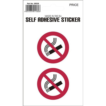 Outdoor Vinyl Sticker - No Smoking Circle Pair