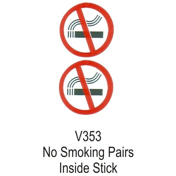 Indoor Vinyl Sticker - No Smoking Circle Pair